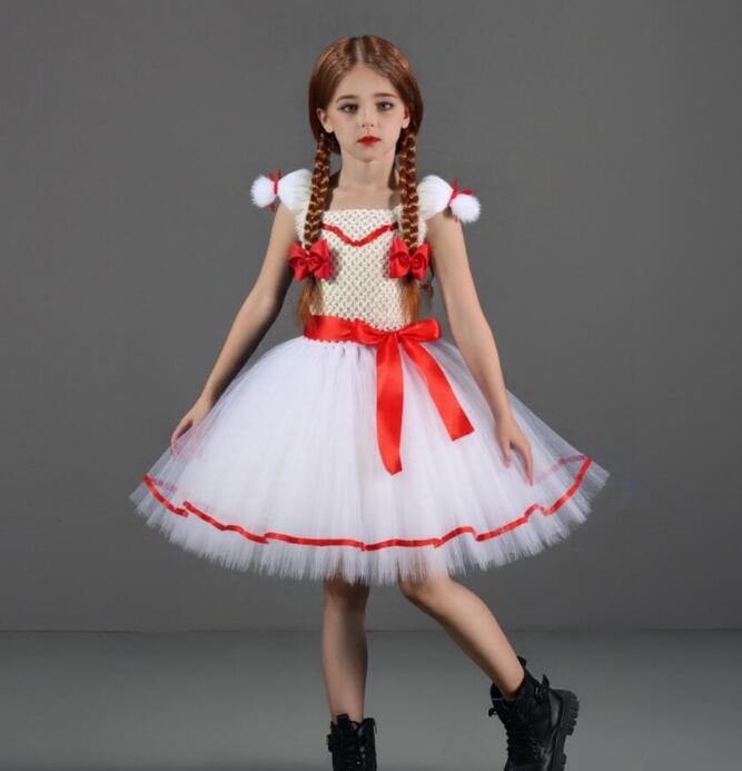 可愛いワンピース クリスマスダンス衣装 女の子 クリスマス チュールワンピース コスプレ衣装 雪の精霊 演出服 舞台服 発表会 子供 可愛い クリスマス ハロウィン イベント コスチューム ホワイト 90-150cm
