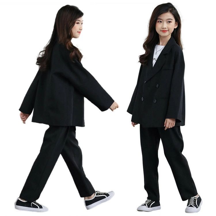 Rakuten - 卒業式 スーツ 女の子 6年生 150 160 165 卒服 女の子 ロングパンツ スーツ セットアップ 卒業式 小学校女子 黒 子供スーツ 卒業式 服 女の子 小学生 中学生 B体 フォーマルスーツ 卒業式 服 女子 ゆったり 大きいサイズ