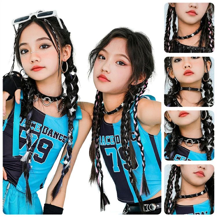 子供 女の子 ダンス アクセサリー ヒップ ホップ チョーカー レッグベルト 男の子 ベルト 腕輪 k-pop ステージ キッズ アクセサリー 手袋 腕輪 カチューシャ レザーチョーカー 首輪 ネックレス レッスン着 おしゃれ