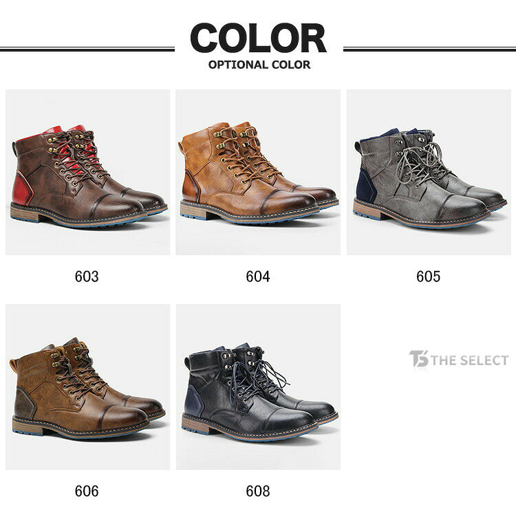 Beulah Fashionのブーツ メンズ ワークブーツ 革靴 ショートブーツ カジュアルシューズ ローカット ミリタリーブーツ サイドジップ ブーツ メンズブーツ メンズシューズ マウンテンブーツ 大人 紳士靴 アメカジ 短靴 秋冬 おしゃれ 作業靴｜アングル3