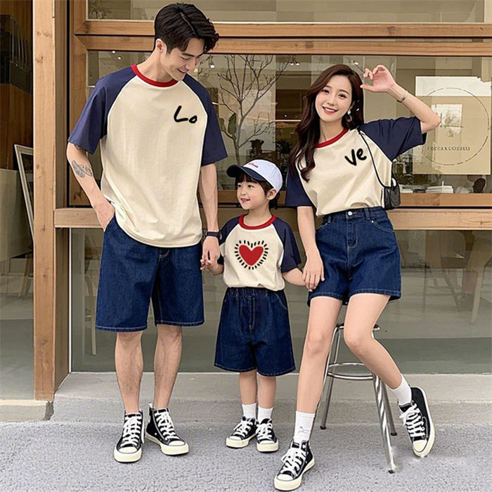 親子 ペアルック tシャツ ペア 可愛い シンプル 夏服 親子コーデ 赤ちゃん 親子ペアルック ペアtシャツ 半袖 コーデ 夏 家族 お揃い tシャツ ブランド 大人 子供 お揃い 3人4人 おそろい プレゼント 男の子 女の子 キッズ 母の日 父の日 子供の日 家族写真 運動会