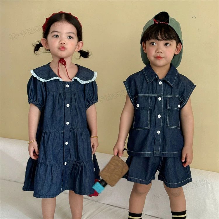 子供服 兄妹 お揃い 赤ちゃん セットアップ 姉妹 お揃い ワンピース 韓国 子供服 ...