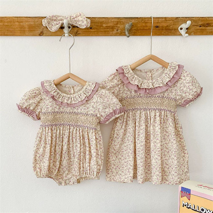 ベビー服 ベビードレス 女の子 セレモニードレス 韓国 子供服 夏服 半袖 ロンパー...