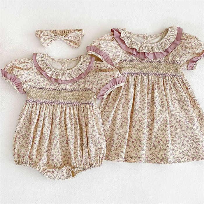 ベビー服 ベビードレス 女の子 セレモニードレス 韓国 子供服 夏服 半袖 ロンパー...