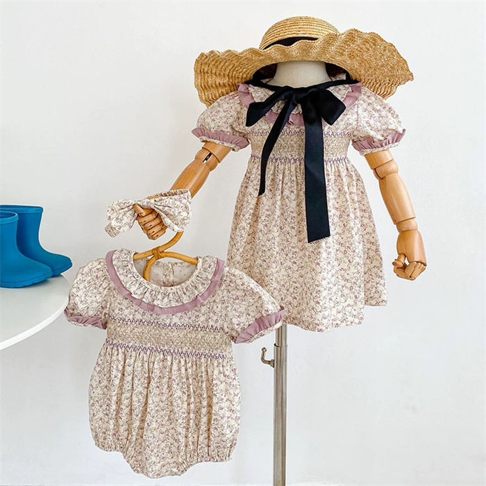 ベビー服 ベビードレス 女の子 セレモニードレス 韓国 子供服 夏服 半袖 ロンパー...