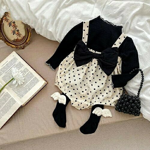 ロンパース ベビー服 セットアップ子供服 長袖 長袖tシャツ カットソー ベビー 女...