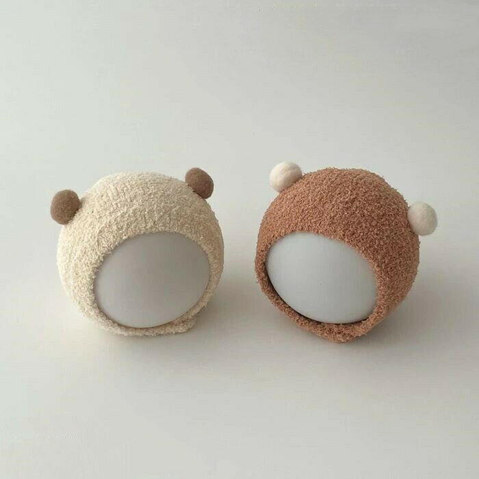 キャップ ベビー 帽子 赤ちゃん クマ 耳付き かわいい おしゃれ 韓国 秋 冬 ボンボン キュート ベビー帽子 ベビー帽 耳付き 帽子 新生児 0歳 1歳 もふもふ もこもこ