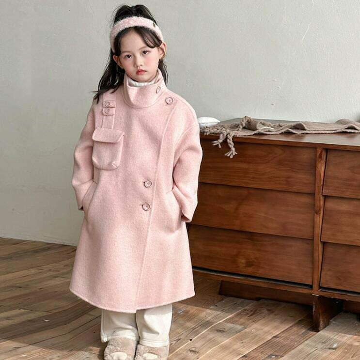 Blousons, Jumpers - 通園コート 子供服 韓国風 上着 洋服 コート キッズコート 子供コート キッズ服 厚手 キッズ ベビー 長袖 トップス ジュニア 女の子 フォーマル 可愛い 通学 オーバーコート イベント アウター 女児 子供用 子ども服 暖かい 防寒 シンプル 保温 防風 kids 100~160cm