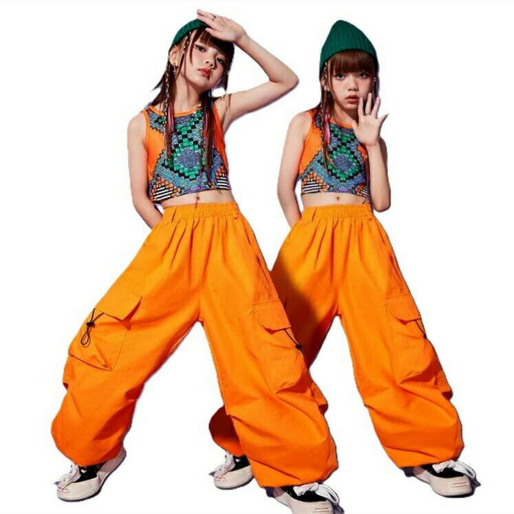 長褲 - 子供ダンス衣装 k-pop 衣装 女の子 ロングパンツ 子供ダンス キッズダンス衣装 長ズボン ヘソ出し パンツ ロングパンツ単品 ガールズ ジャズダンス ヒップホップ jazz k-pop おしゃれ 演出服 舞台服 HIPHOP 練習着 発表会 応援団 韓国風