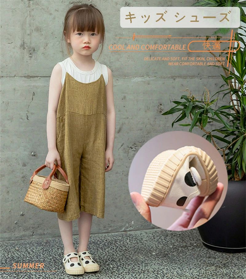子供靴 上履き ベビー靴 男の子 女の子 キッズシューズ スニーカー ズック靴 キッズ靴 子供 キッズ ベビー 室内履き 部屋履き 可愛い ドット柄 韓国風 通気 おしゃれ 滑り止め 履きやすい マジックテープ 入園 幼稚園 保育園 体育館 軽量 通学履き スポーツ ブラック beulah-10118680 Beulah Fashion サンプル画像2