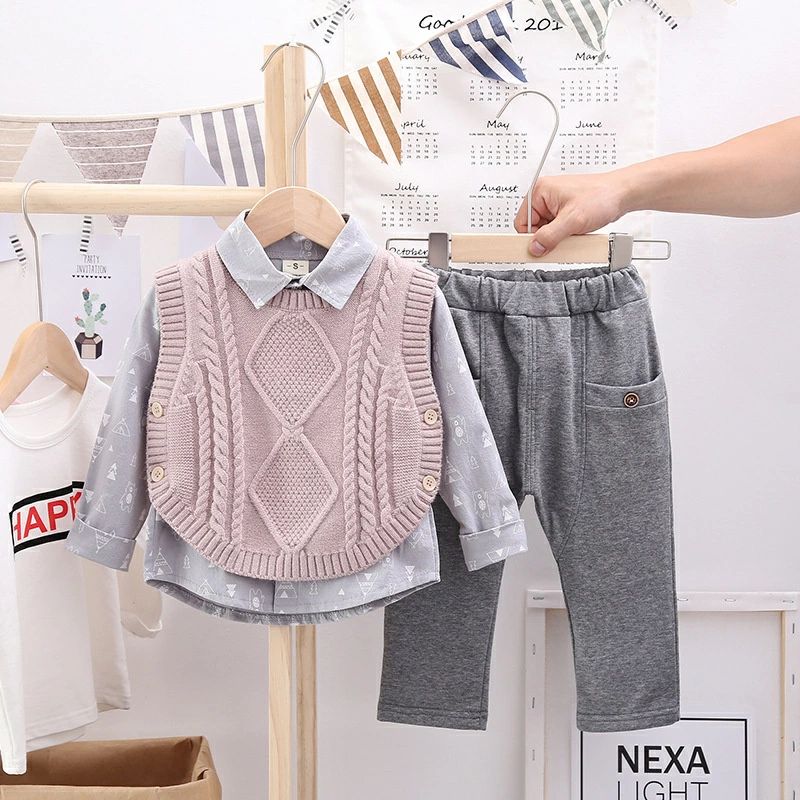 送料無料 キッズ スーツ 男の子 フォーマル 3点セット 子供服 入園式 入学式 ベビ...