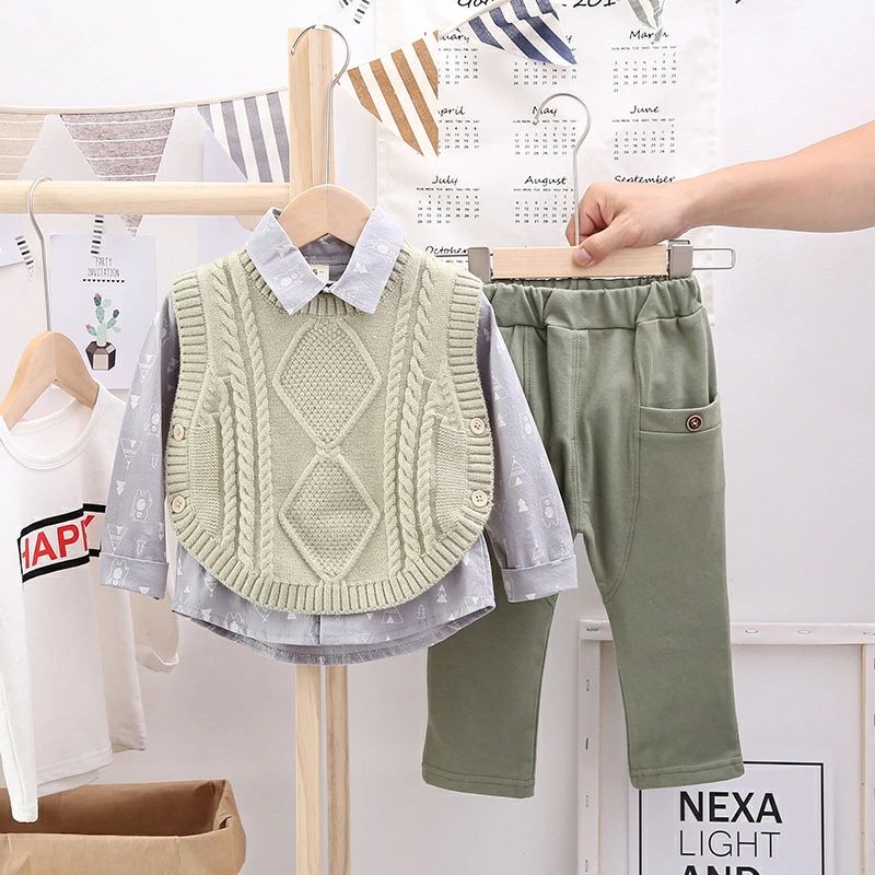 送料無料 キッズ スーツ 男の子 フォーマル 3点セット 子供服 入園式 入学式 ベビ...