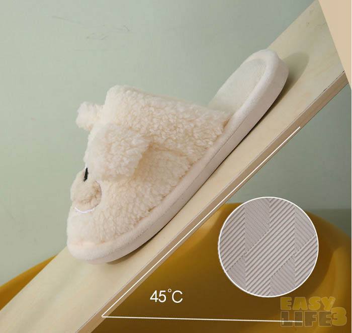 スリッパ レディース メンズ カップル もこもこ ルームシューズ ペア 熊 ベアー もふもふ かわいい 暖かい 防寒 裏起毛 裏ボア あったか 男女兼用 冬 軽い 冬ルームシューズ 室内履き 秋冬 冬スリッパ くま おしゃれ beulah-10044793 Beulah Fashion サンプル画像3