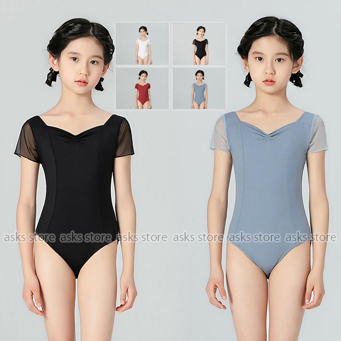 Rakuten - 子供ダンス衣装 バレエ レオタード キッズ 半袖 バレエレオタード 女の子 股下スナップ 体操服 ジュニア 幼児 小学生 練習着 レッスン着 伸縮性 新体操 かわいい 練功服 ステージ衣装 団体お揃い 発表会 学園祭 イベント 子どもバレエ 上品 子供の日 可愛い おしゃれ