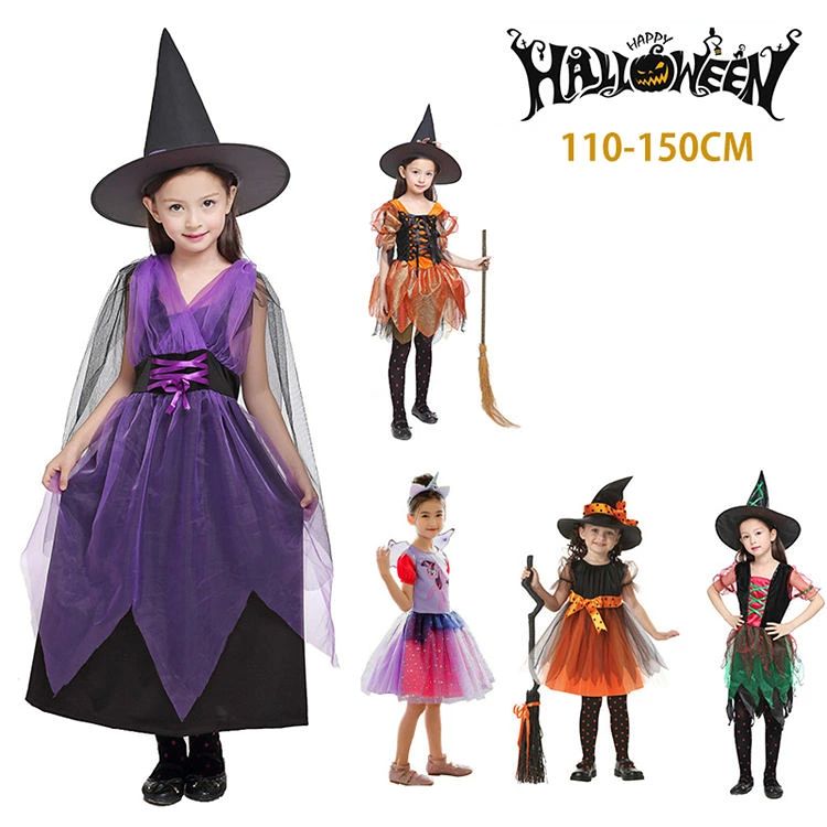 Rakuten - 「5タイプ展開」 ハロウィン 女の子 魔法使い 花の妖精 コスプレ 子供 ワンピース 帽子付き 妖精さん コスチューム 仮装 小学生 魔女 可愛い プリンセス お姫様 オシャレ 演劇 学園祭 文化祭 仮装 パーティー イベント 演出 小学校 110-150cm