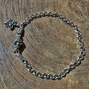 ソカロ ブレスレット メンズ 【 ZOCALO CHARM LOCK BRACELET : TIBETAN MONK SKULL 20cm】★SV925★エスニック★ソカロ