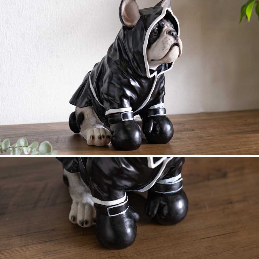 オーナメント インテリア 犬 ドッグ ボクサー オシャレ おしゃれ 置物 オブジェ 玄関 インスタ インスタ映え 単品 アメリカン 雑貨 ユニーク かっこいい 面白い [2]