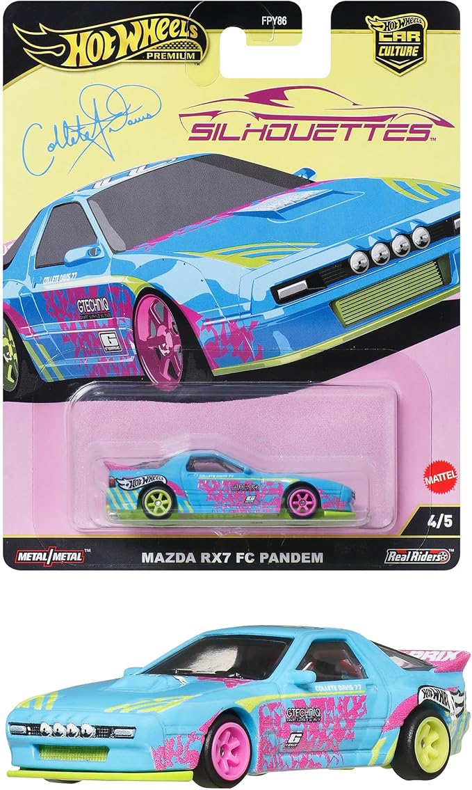 乐天商城 - 【訳あり】ホットウィール(Hot Wheels) カーカルチャー シルエット マツダ RX-7 FC パンデム 乗り物おもちゃ ミニカー 3歳から ブルー JBK60