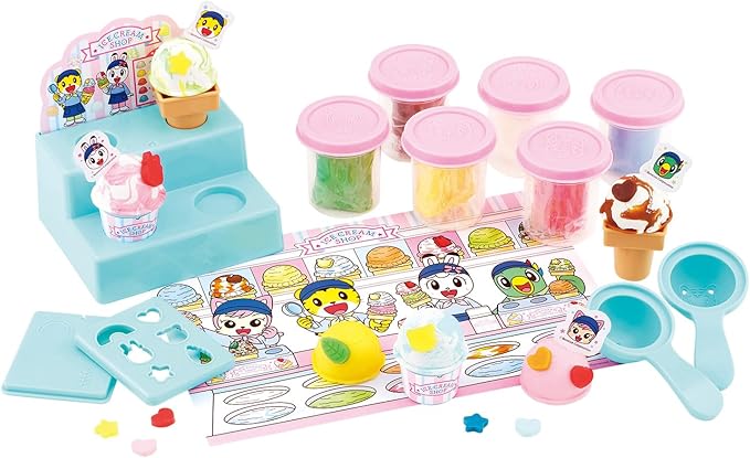乐天商城 - 【訳あり】バンダイ(BANDAI) しまじろう まぜまぜぽん! 色も学べる! ねんどアイスやさん 対象年齢 3才以上
