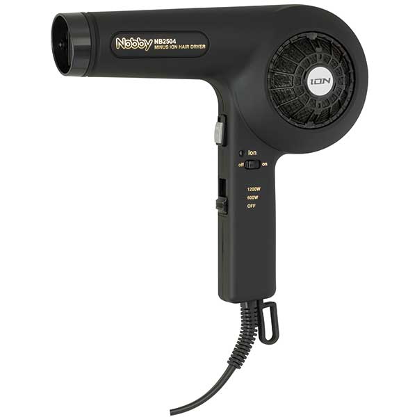 【ポイント10倍】《1,606円OFFクーポンあり！》Nobby ノビー ドライヤー ブラック NB2504K 《大風量》マイナスイオン 業務用ヘアドライヤーのサムネイル