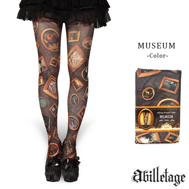 アビエタージュ abilletage 柄タイツ タイツ ミュージアム カラー Tights Museum color