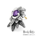 ブラッディマリー 【カスタムアイテム】アバロンピアス -鮑花- w/アメシスト メンズ レディース アクセサリー ジュエリー Bloody Mary