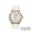 【P最大10倍★5/7 14:00まで】コーチ レディース 腕時計 時計 ブランド COACH 正規品 - アーデン 36mm ラウンド GP ケース ホワイト サンレイ ダイヤル カラー クリスタル プレゼント 彼女 誕生日 ホワイト ゴールド ラウンド キレイめ プレゼント 母の日