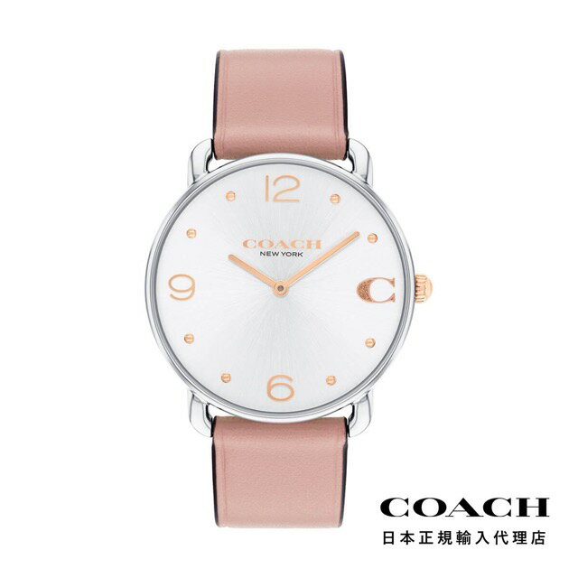 コーチ エリオット - 36mm TT(SS/RG) シルバーホワイトサンレイダイヤル ブラッシュレザーストラップ レディース ウォッチ COACH プレゼント 母の日