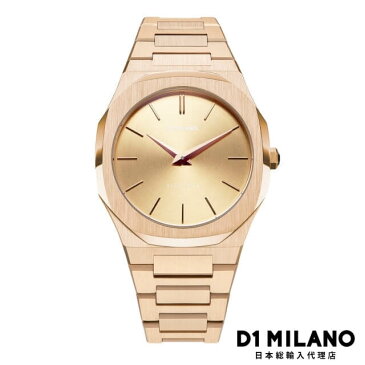 D1ミラノ 日本総輸入代理店 腕時計 メンズ 時計 D1 MILANO Ultra Thin Gold Case with Gold Bracelet