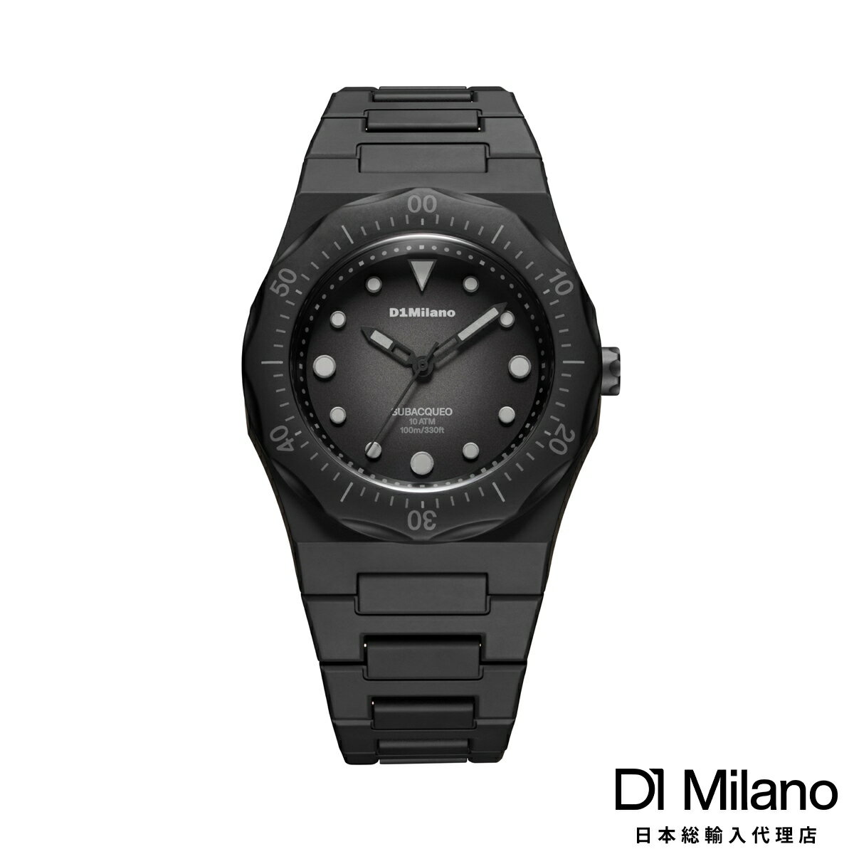 乐天商城 - ディーワンミラノ ポリカーボン - カーボン ダイバー メンズ レディース ウォッチ D1 MILANO