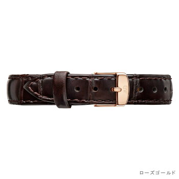 DanielWellington【ダニエルウェリントン】(クラッシー26mm用付替バンド幅13mm)レザーストラップリストバンドヨークローズシルバー腕時計ClassyYork