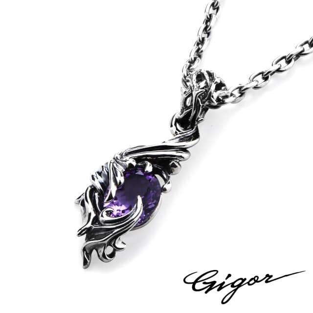乐天商城 - ジゴロウ ジィースペンダント タイプ1 w/アメシスト メンズ レディース シルバー アクセサリー ジュエリー GIGOR