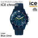 【最大60%OFF&P10倍★5/7 14:00まで】[公式] アイスウォッチ 腕時計 時計 メンズ ICE WATCH ICE chrono アイスクロノ ブルーライムラージ クロノグラフ ネイビー スポーツ ファッション 母の日