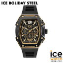 【ポイント3倍!お買い物マラソン限定】アイスウォッチ ICE boliday - Black gold - Steel - Large レディース メンズ ウォッチ ICE-WATCH