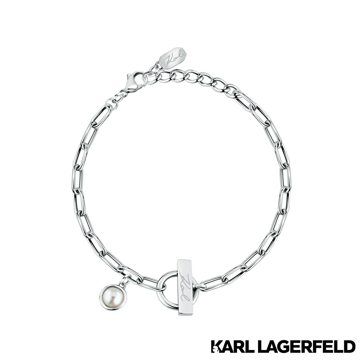 Rakuten - カールラガーフェルド パール ブレスレット シルバー シェル パール ホワイト メンズ レディース アクセサリー ジュエリー KARL LAGERFELD