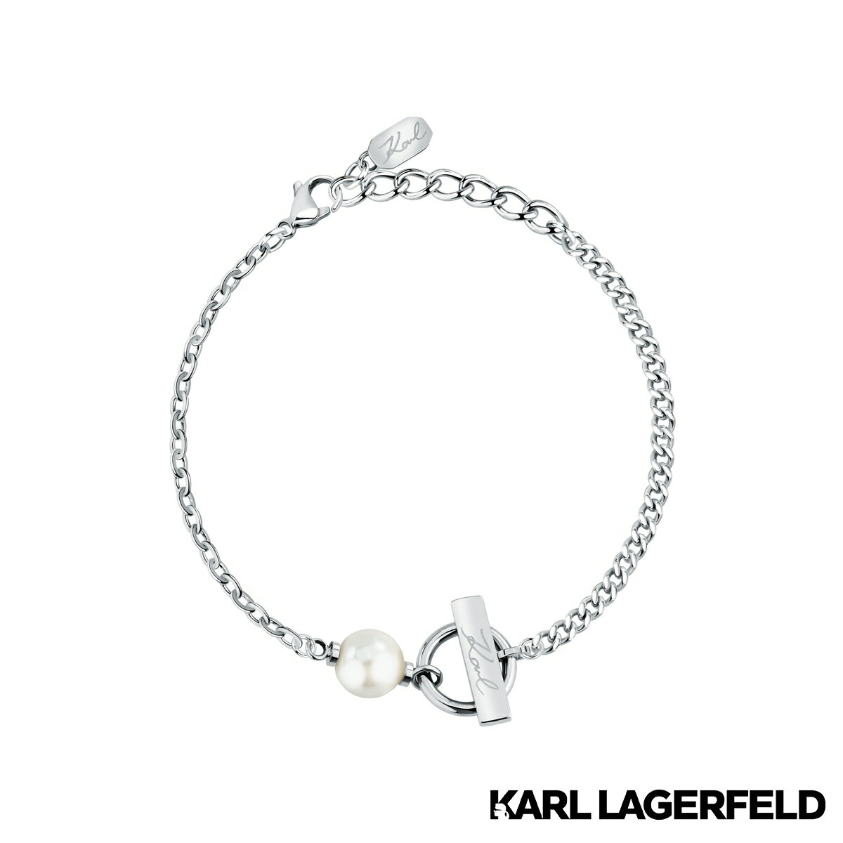 Rakuten - カールラガーフェルド パール ブレスレット シルバー シェル パール ホワイト メンズ レディース アクセサリー ジュエリー KARL LAGERFELD