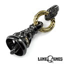 LONE ONES 【BLACK EDITION】 ロンワンズ クレーンベルペンダントM w/ブラックコーティング w/K18YGアイ&クレーンリング w/ミデ...