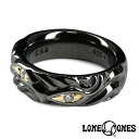 【GWセール限定!ポイント3倍】LONE ONES 【BLACK EDITION】 ロンワンズ ラブバイトリング w/ブラックコーティング w/K18イエローゴ...