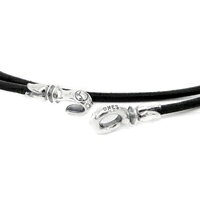 BeyondCool〜ビヨンクールのロンワンズ LONE ONES キス＆フローフックL 3.0mmレザーコード 日本正規輸入販売代理店 シルバー925 ギフト プレゼント 贈り物 レディース メンズ 男性 女性｜アングル2