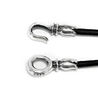 BeyondCool〜ビヨンクールのロンワンズ LONE ONES キス＆フローフックL 3.0mmレザーコード 日本正規輸入販売代理店 シルバー925 ギフト プレゼント 贈り物 レディース メンズ 男性 女性｜アングル3