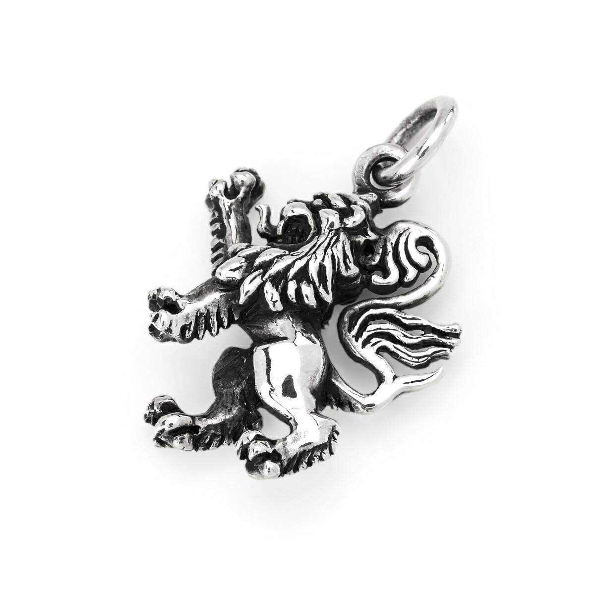 【ポイント5倍！お買い物マラソン】[公式] Leathers and Treasures ブランド ネックレス メンズ アクセサリー シルバー - ランパント ライオン ペンダント レザトレ レザーズアンドトレジャーズ