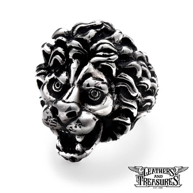 【ブラックフライデー★ポイント3倍】[公式] Leathers and Treasures リング メンズ ブランド 指輪 レザーズアンドトレジャーズ - クラシックライオンリング レザトレ ict