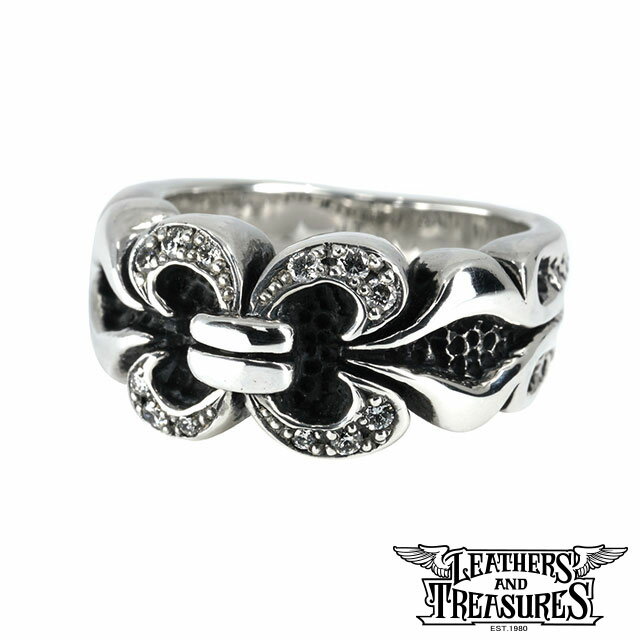 【ブラックフライデー★ポイント3倍】[公式] Leathers and Treasures 指輪 リング メンズ ブランド シルバー シェブロンリング w/ダイヤモンドパヴェ レザーズアンドトレジャーズ レザトレ