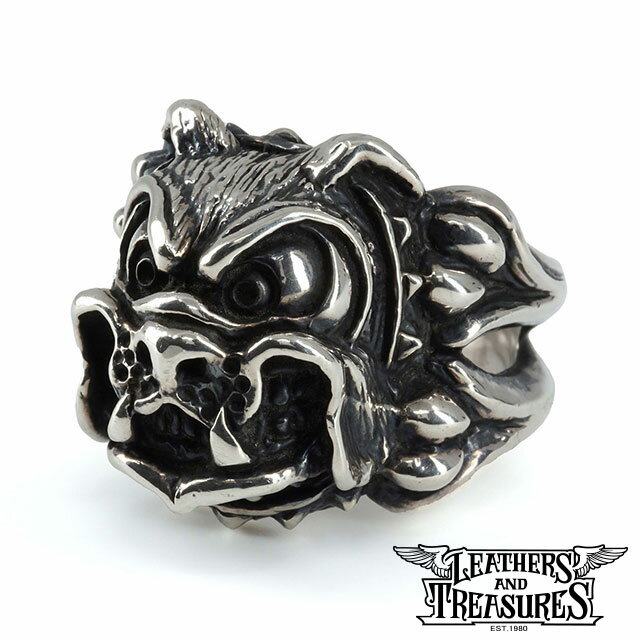【ブラックフライデー★ポイント3倍】[公式] Leathers and Treasures リング 指輪 メンズ ブランド シルバー【現品のみ】ブルドッグリング レザーズアンドトレジャーズ レザトレ ict