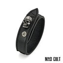 マッドカルト ギュガレザーブレスレット ブラック&カッティング 17cm 18cm メンズ レディース アクセサリー ジュエリー MAD CULT