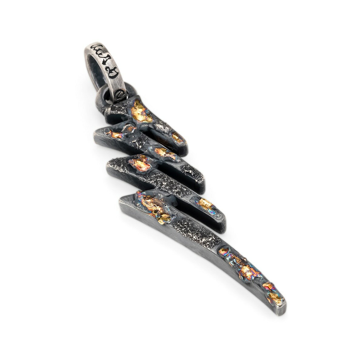 【要見積もり】マッドカルト リバース777ライトニングペンダント w/ゴールドメルティング&ラスティーカスタム No.02 メンズ レディース アクセサリー ジュエリー MAD CULT