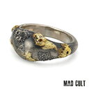 マッドカルト 【カスタム】 ノーリング /ナロー w/ゴールドメルティング&ラスティーカスタム メンズ アクセサリー ジュエリー MAD CULT