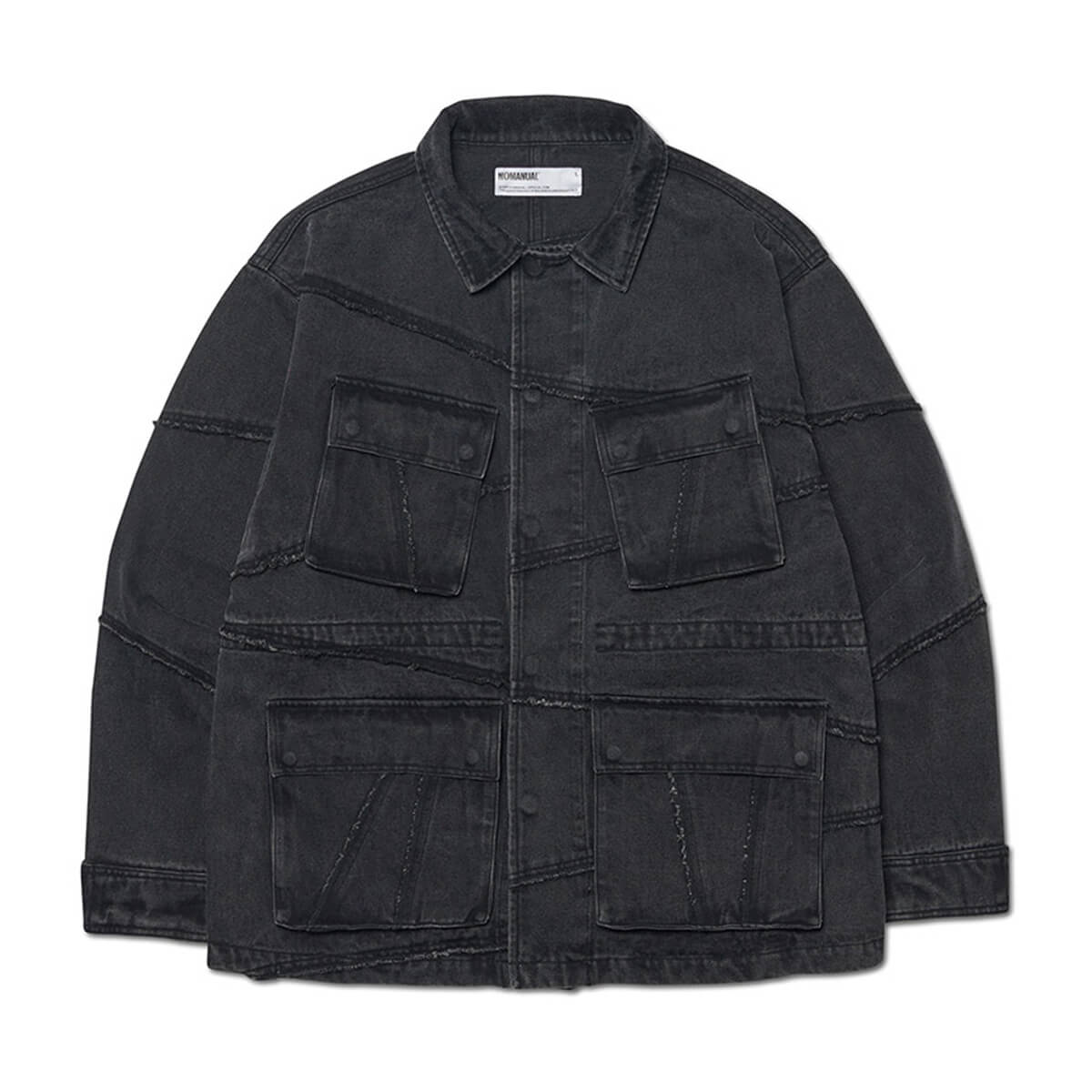 【最大50%OFFクーポン利用可★マラソン限定】ノーマニュアル R.C デニム BDU ジャケット - ウォッシュド ブラック メンズ レディース アクセサリー...