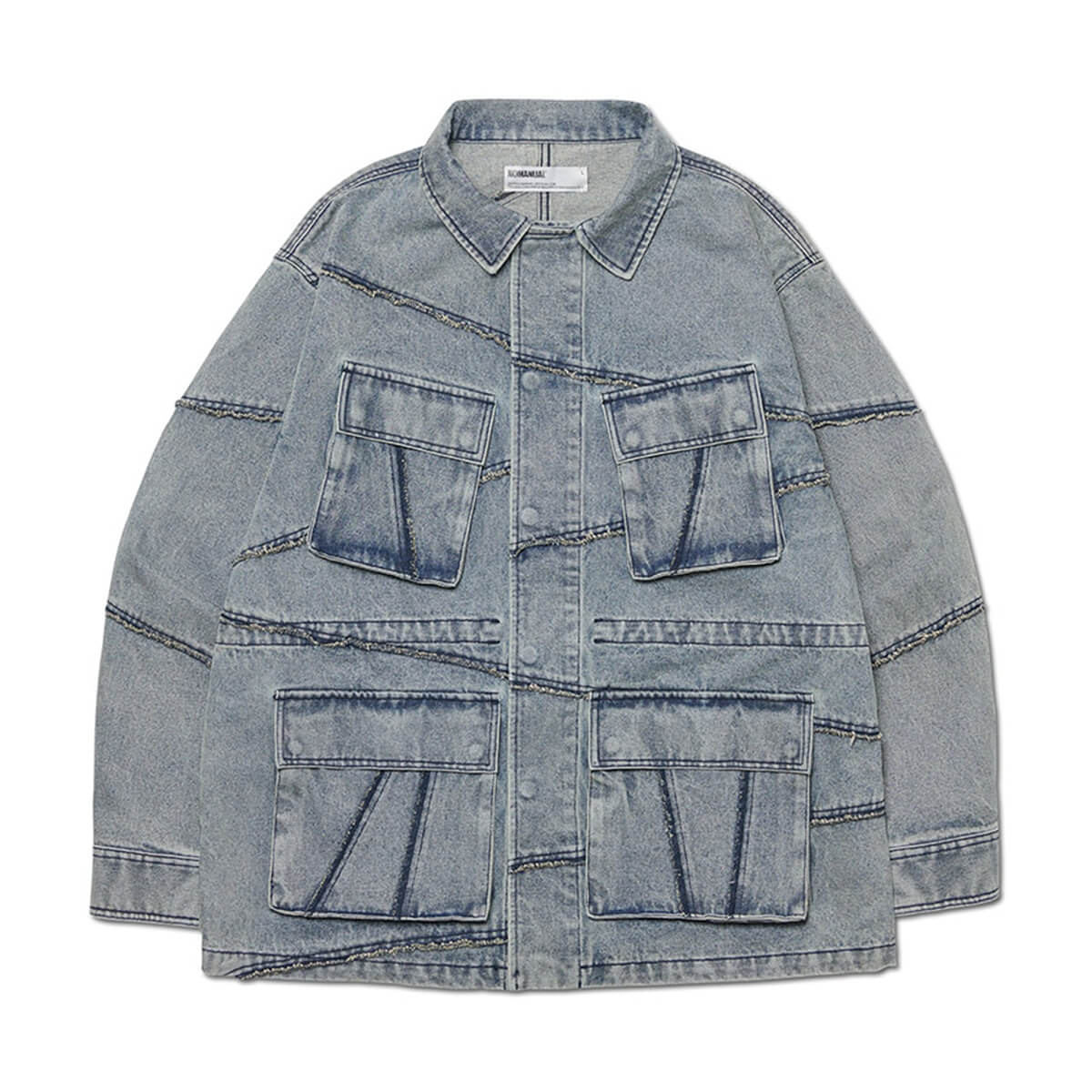 【最大50%OFFクーポン利用可★マラソン限定】ノーマニュアル R.C デニム BDU ジャケット - ウォッシュド ブルー メンズ レディース アクセサリー ...