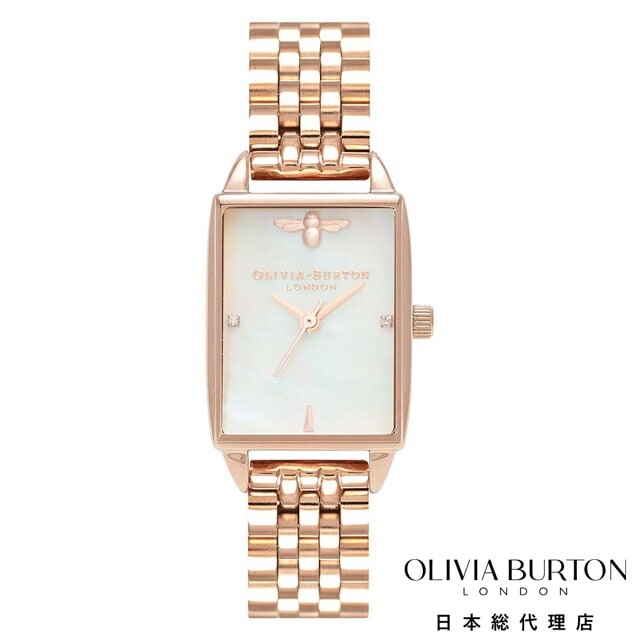 オリビアバートン 公式ストア 日本正規総代理店 腕時計 レディース 時計 Olivia Burton 彼女 誕生日 プレゼント 贈り物 ギフト - ビーハイブ ホワイト マザーオブパール ＆ ローズゴールド 仕事用 シンプル 人気 20代 30代のサムネイル
